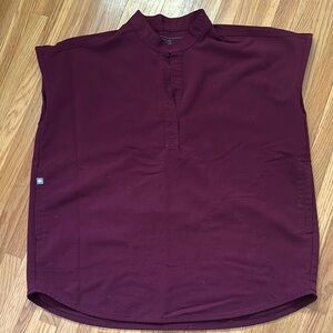 Figs Women's Top in Burgundy